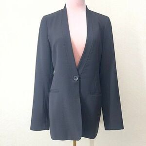 Vince Lined Black Tailored Formal One-Button Blazer Jacket Womens Size 6